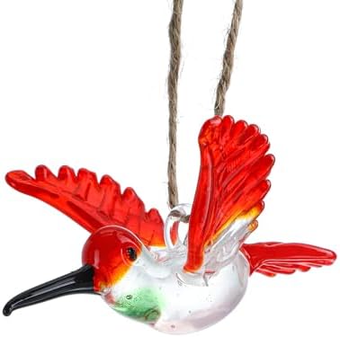 Handmade Glass Hummingbird Xmas Ornament
