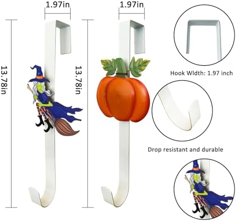 2 Pack Halloween Wreath Hangers for Front Door