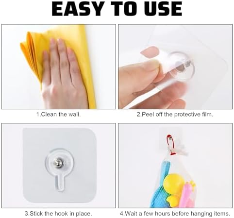 30 PCS Nail Free Stickers for Walls Reusable Adhesive Mount
