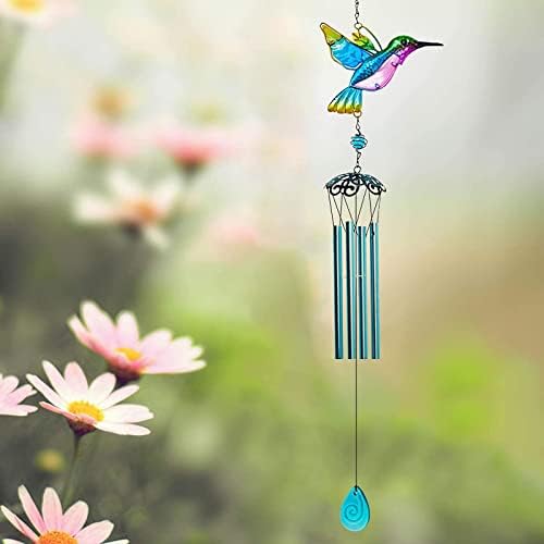 Kenpiko Hummingbird Wind Chimes 26 Inch Decorative Chimes