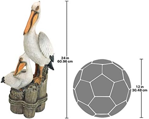 Design Toscano Coastal Decor Pelican Statue 9 Inch Wide