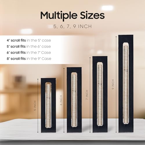 AS Mezuzah Acrylic Case for Door - 6 Inches Black