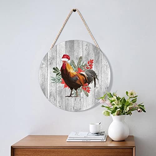 Funny Farm Animal Christmas Door Hanger Wood Wreath