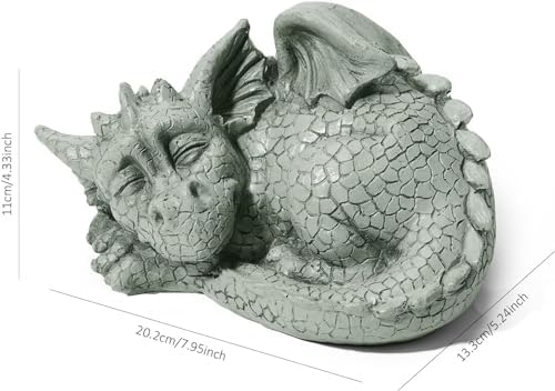 Sleeping Dragon Garden Outdoor Statue Cute Mythical Creature