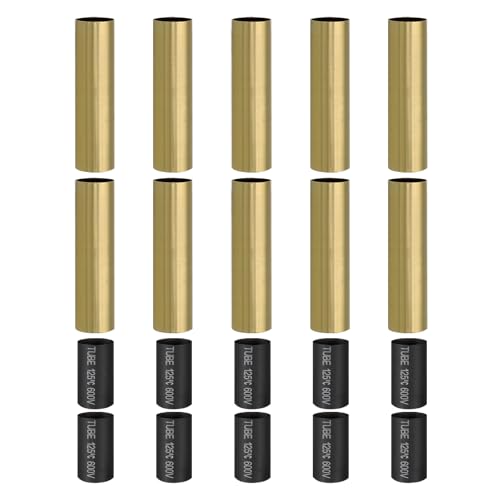 PATIKIL E12 Candle Socket Covers 10Pcs Metal Imitation Copper