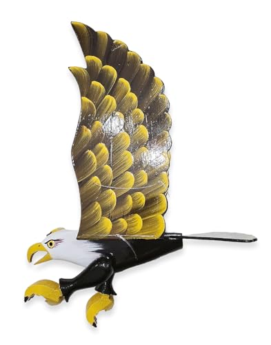 WitnyStore 24 Inch Blue Crane Wooden Bird Mobile
