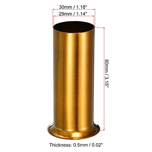 MECCANIXITY 3Pcs Gold Bronze Chandelier Candle Covers Sleeves