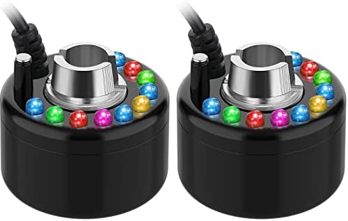 2 Pcs Halloween Mist Maker Fogger with LED Lights