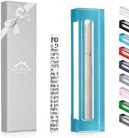 Modern Acrilic Mezuzah Case With Scroll