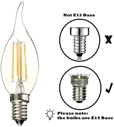 Chrasy E14 Base LED Bulbs 4W 10 Pack Warm White Candle Lamp Bulb