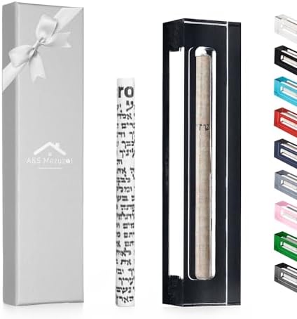AS Mezuzah Acrylic Case for Door - 6 Inches Black
