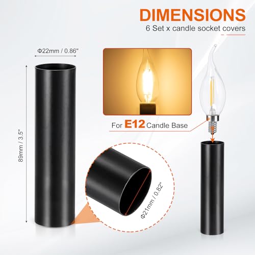 PATIKIL 35 Inch Tall Candle Covers Sleeves Set of 6