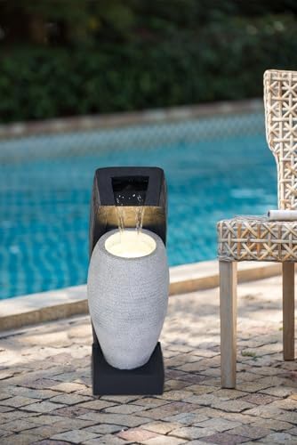 Elegant Indoor Outdoor Water Fountain with Light and Pump 1