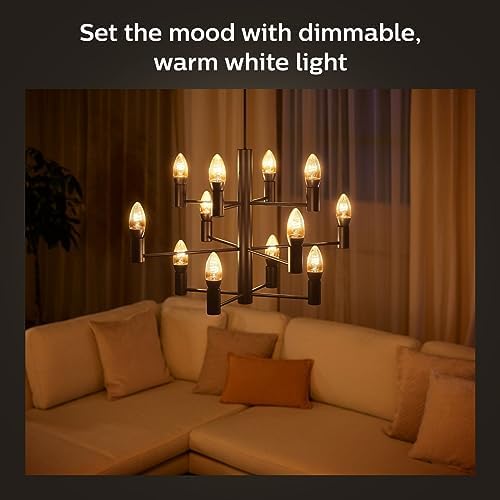 Philips Hue White Ambiance Filament E12 Candle Bulb