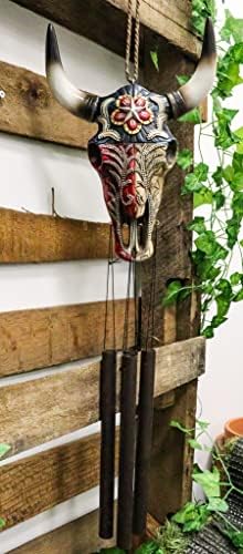 Ebros Gift Patriotic Texas Flag Wind Chime Decor