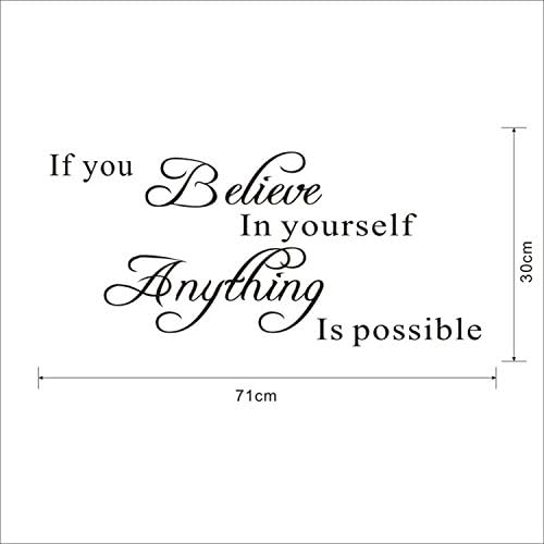 Inspirational Self-Belief Wall Sticker DIY Decor