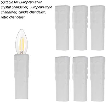 Beaupretty White Candle Light Socket Covers 6pcs