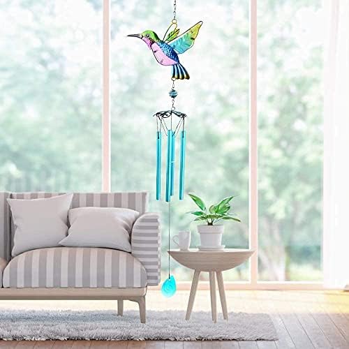 Kenpiko Hummingbird Wind Chimes 26 Inch Decorative Chimes