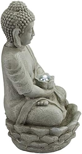 John Timberland Sitting Buddha 22 High Outdoor Fountain Decor