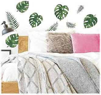 RoomMates RMK3655SCS Palm Leaves Wall Decals Green 4 Sheets