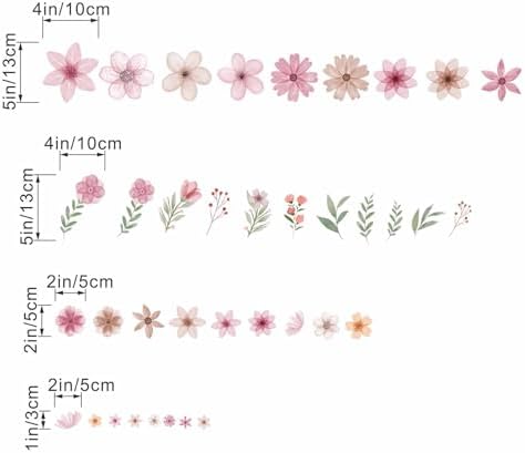 Boho Flower Wall Stickers for Bedroom