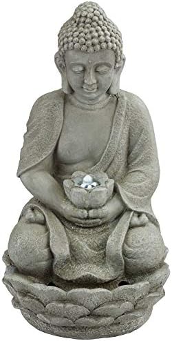 John Timberland Sitting Buddha 22 High Outdoor Fountain Decor