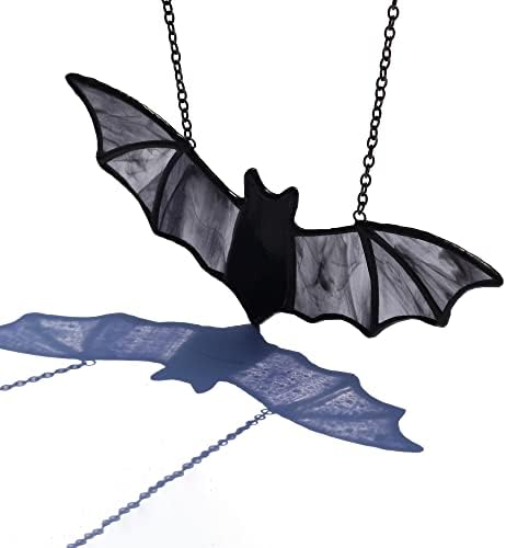Stained Glass Bat Window Hanging Suncatcher Halloween Decor