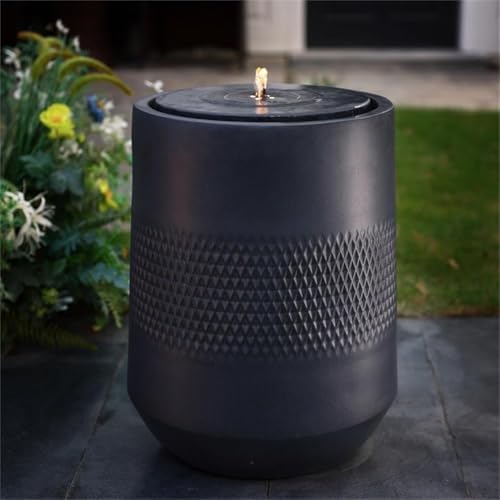 LuxenHome 23 Inch Solar Water Fountain Outdoor with LED Lights