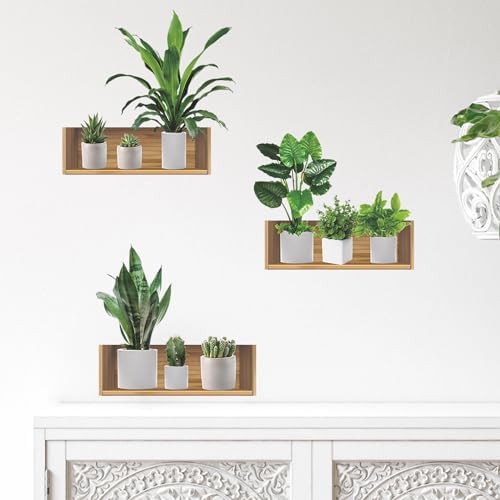 Green Plants Potted Wall Stickers for Home Decor