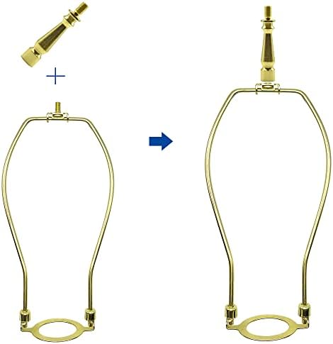 ECUDIS Lamp Shade Risers 2 Pack Brass 2 Inch