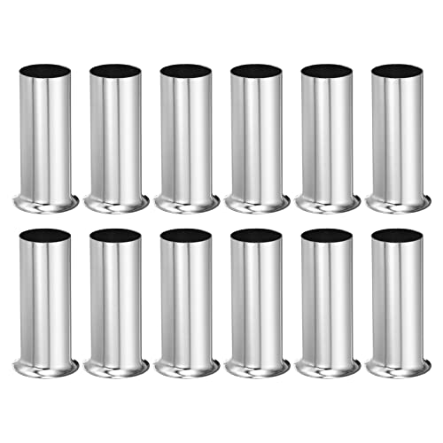 MECCANIXITY Candle Socket Covers 12 Pcs Silver Metal Chandelier Sleeves