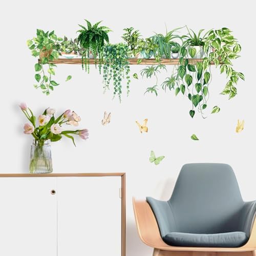 Yovkky Tropical Plants Wall Decals for Kids Bedrooms