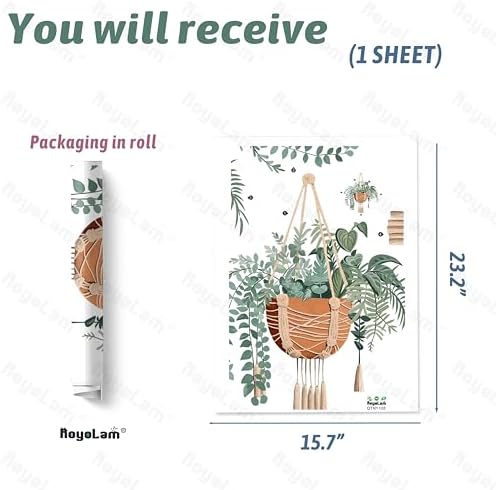 RoyoLam Hanging Plants Wall Stickers for Living Room