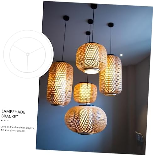 2Pcs E27 Round Iron Lampshade Frame for Ceiling Light and Chandelier DIY