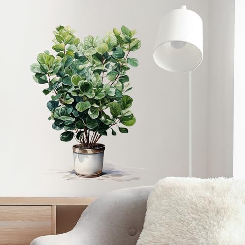 RoyoLam Plant Wall Stickers Green Leaves Decal Art Decor