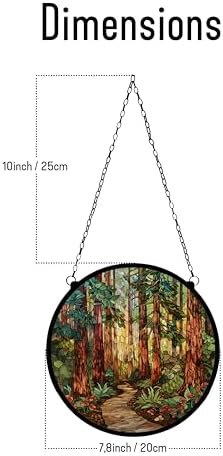 Forest Stained Glass Window Ornament 78 Inch