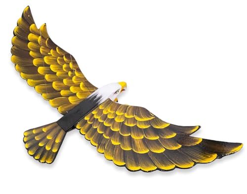 WitnyStore 24 Inch Blue Crane Wooden Bird Mobile