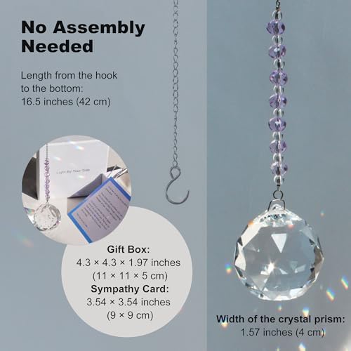 Light By Your Side Sympathy Gift - Crystal Rainbow Suncatcher