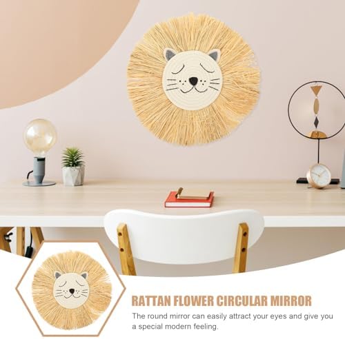 Cabilock Woven Cartoon Lion Wall Hanging Decor
