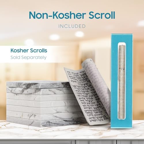 Modern Acrilic Mezuzah Case With Scroll