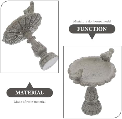 Miniature Birdbath Fountain for Dollhouse Garden