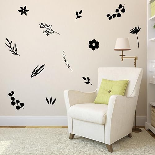 Wildflower Wall Decals Botanical Art for Kids Room
