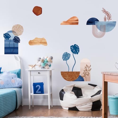 SUPERDANT Boho Geometrical Wall Decal Blue 118x39cm