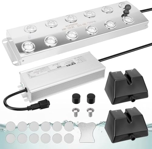 Ultrasonic Fogger Mist Maker 12 Head with 400W Power Supply and Floats