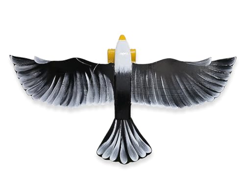 WitnyStore 25 Inch Black Eagle Wooden Bird Mobile