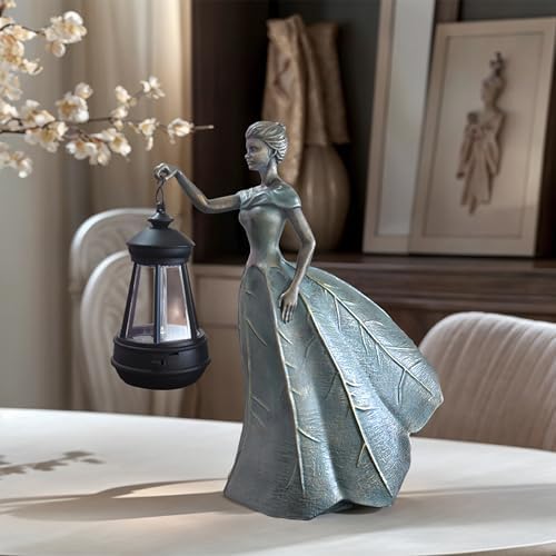 Fairy Garden Statue with Solar Lights and Resin Details