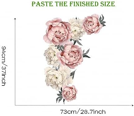 Large Peonies Wall Stickers for Home Decor