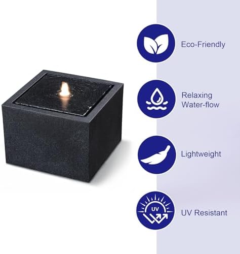 1279 Inch H Outdoor Water Fountain with LED Light