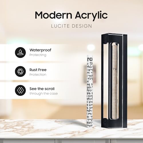 AS Mezuzah Acrylic Case for Door - 6 Inches Black