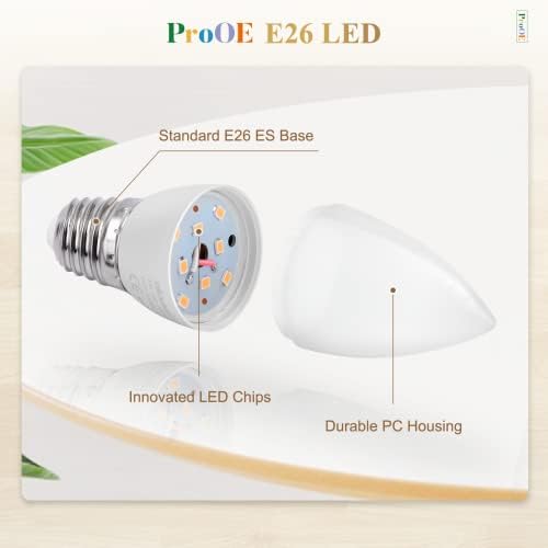 DiCUNO ProOE E26 LED Bulb 5W Warm White 3000K 2 Pack